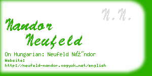 nandor neufeld business card